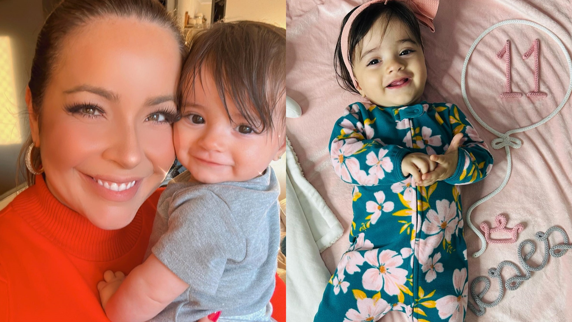 Com cliques encantadores, Renata Dominguez celebra mesversário da filha