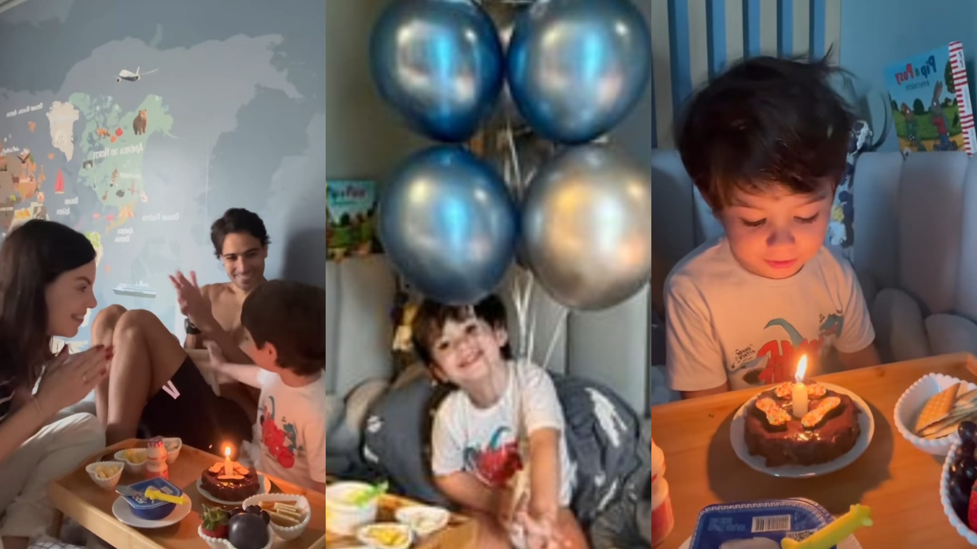 Filho de Sthefany Brito completa 3 anos e ganha café da manhã especial