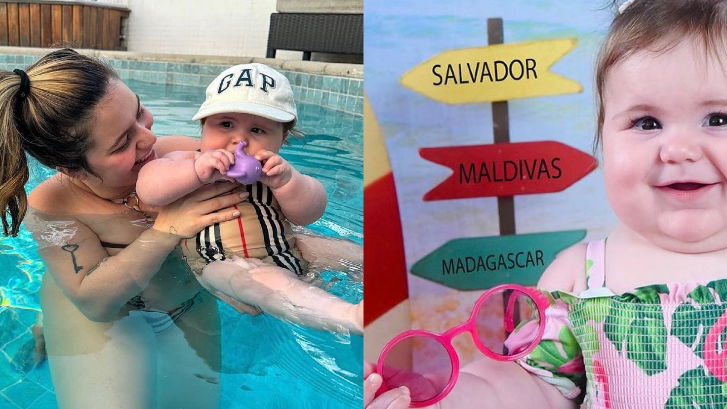 Viih Tube celebra 7 meses de Lua di Felice com fotos de verão e derrete seguidores com fofura