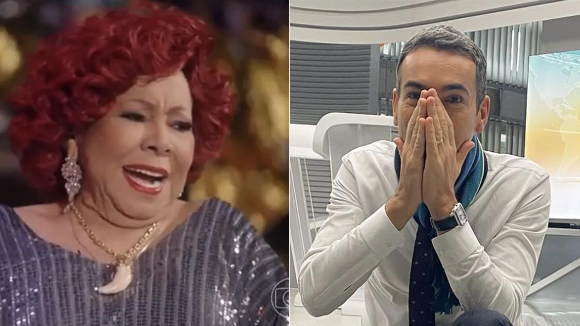 Alcione choca ao falar de parte do corpo de Cesar Tralli: ‘Eu gosto’