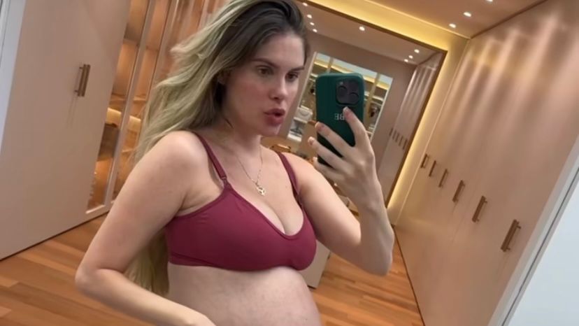 Bárbara Evans fala sobre reta final de gestação de gêmeos: “Quase que nasce”