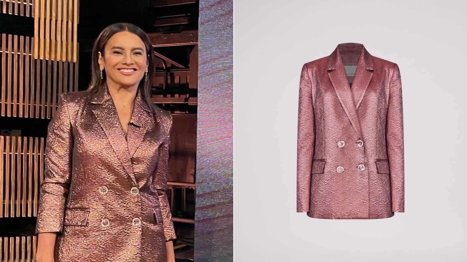 Saiba quanto custou look brilhoso de Dira Paes para entrevista com Fátima Bernandes