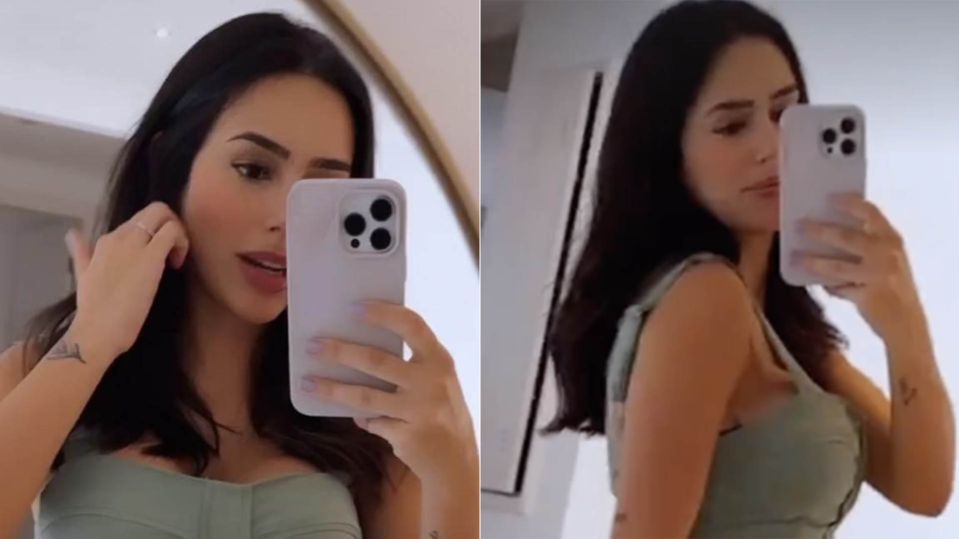 Bruna Biancardi revela como está a sua cintura no pós-parto