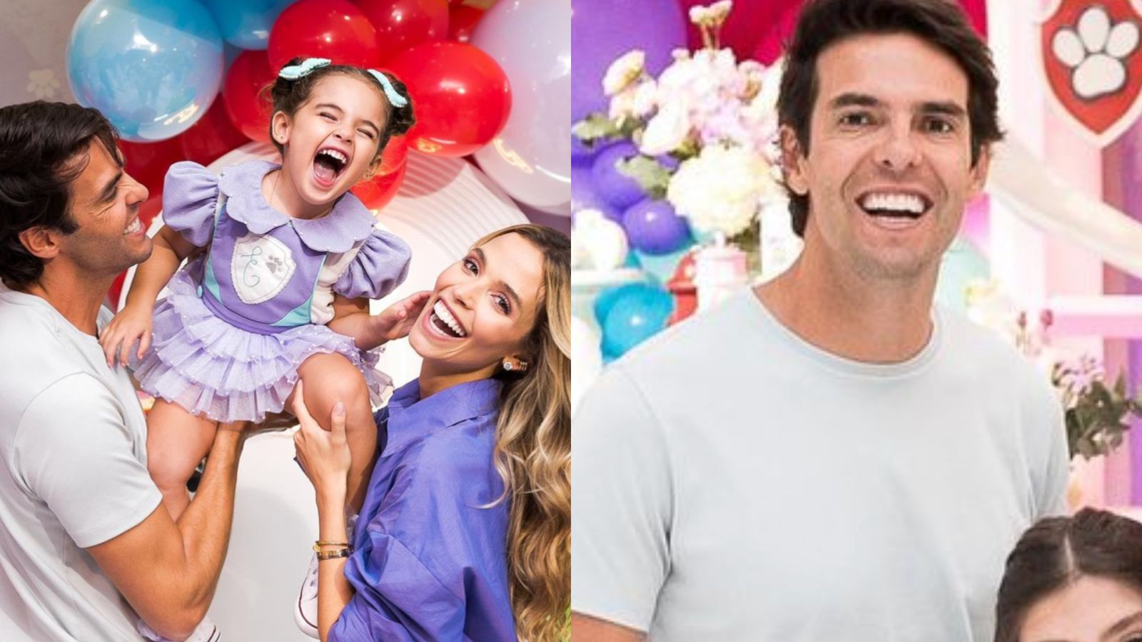 Kaká reúne herdeiros para celebrar o aniversário da filha com Carol Dias