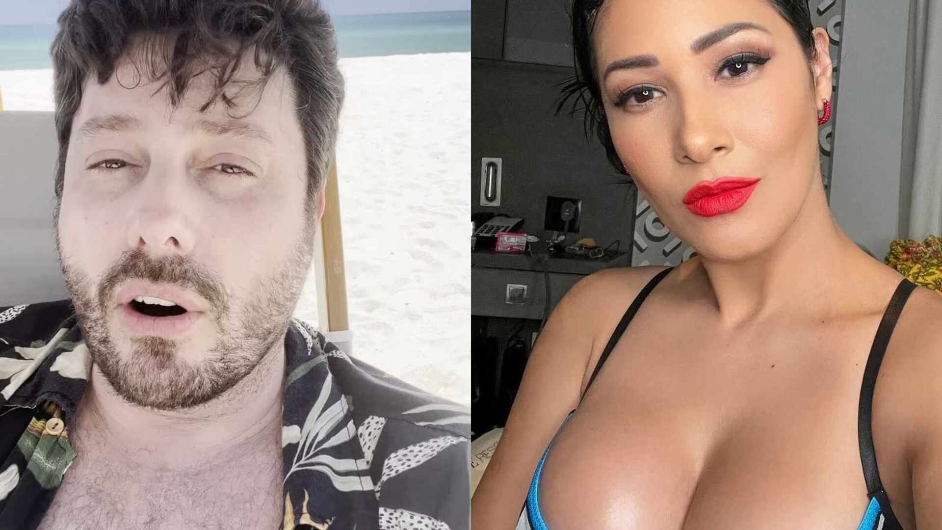 Danilo Gentili opina sobre fotos de Simaria exibindo decote: ”Gigantesca”