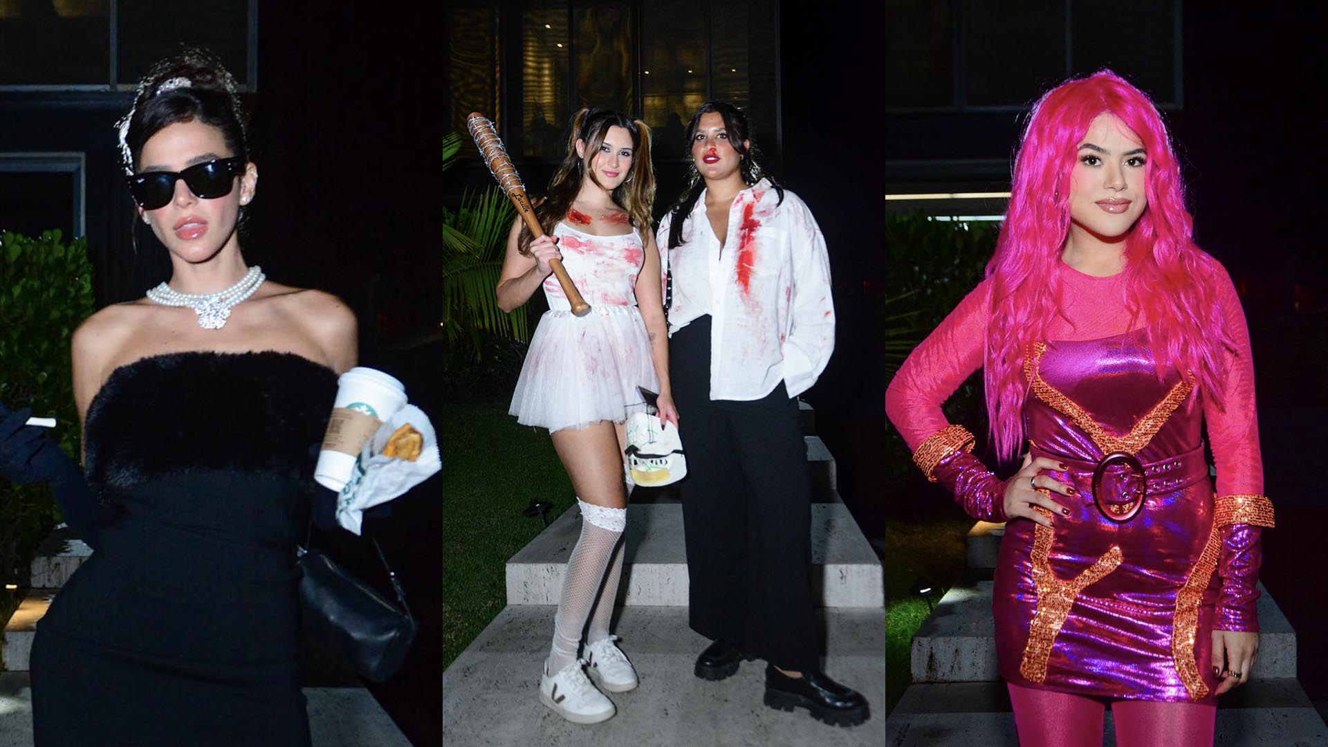 Famosas capricham nas fantasias para festa de Halloween no RJ