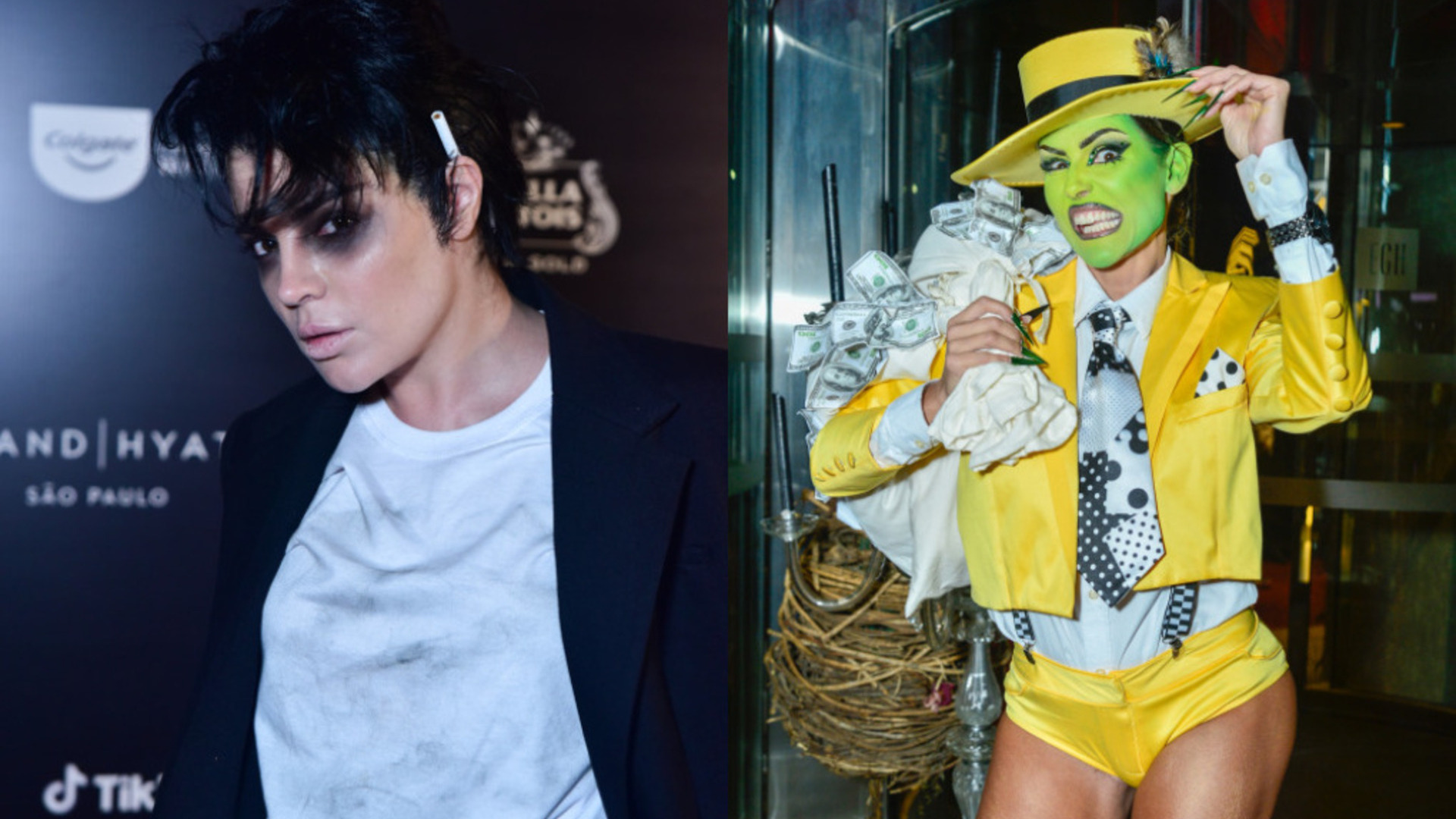 Famosos roubam a cena e surgem irreconhecíveis em evento de Halloween