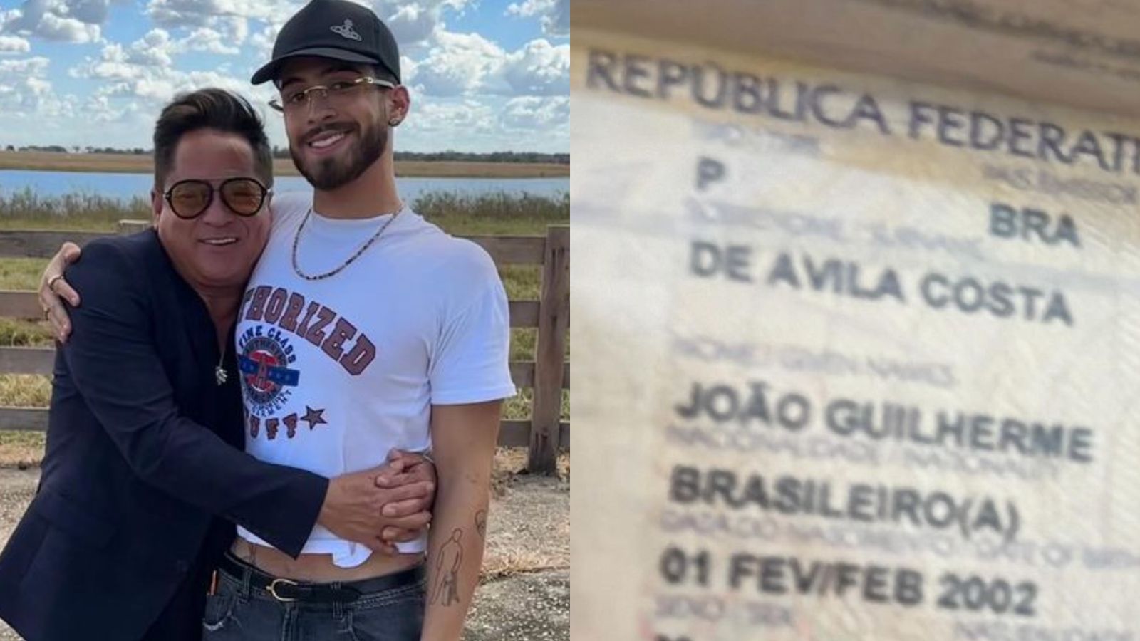Não é Leonardo? João Guilherme causa confusão com verdadeiro nome do pai