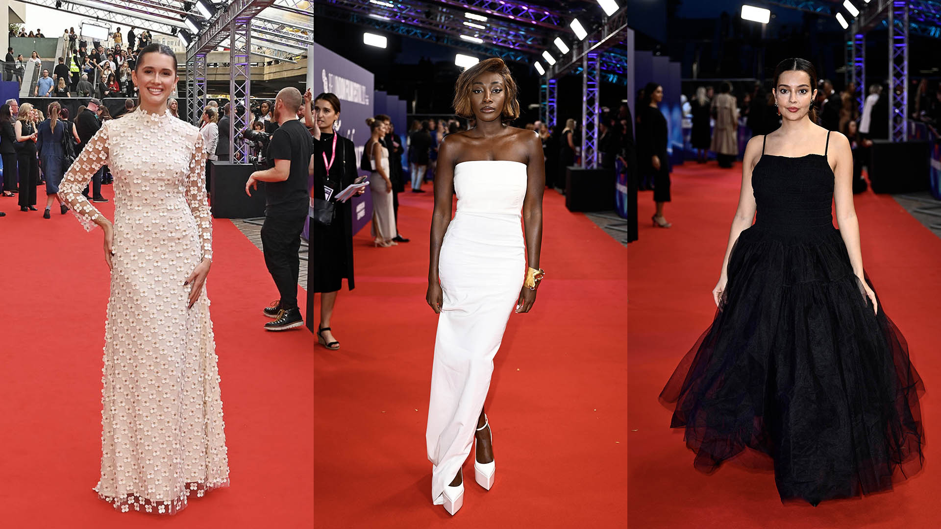 Famosas usam looks estilosos em eventos de moda em Londres