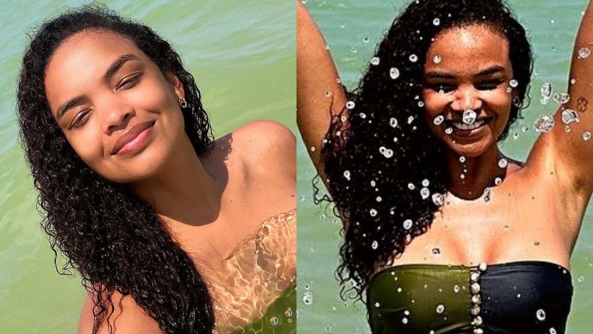 Lucy Ramos exibe corpo definido ao curtir dia na praia: “Uma sereia”