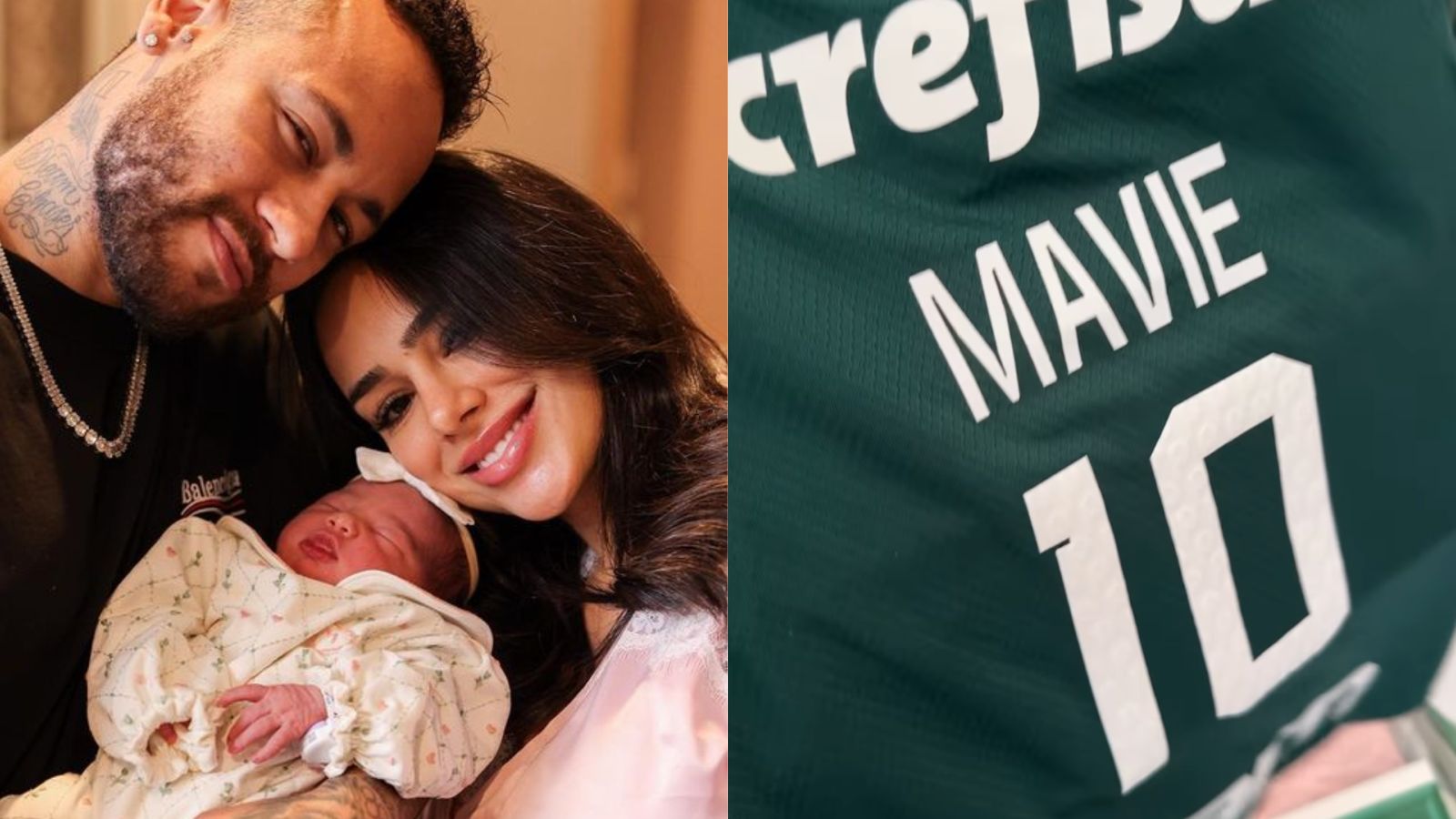 Filha de Neymar Jr e Bruna Biancardi ganha roupinhas do Palmeiras: “Time do coração”