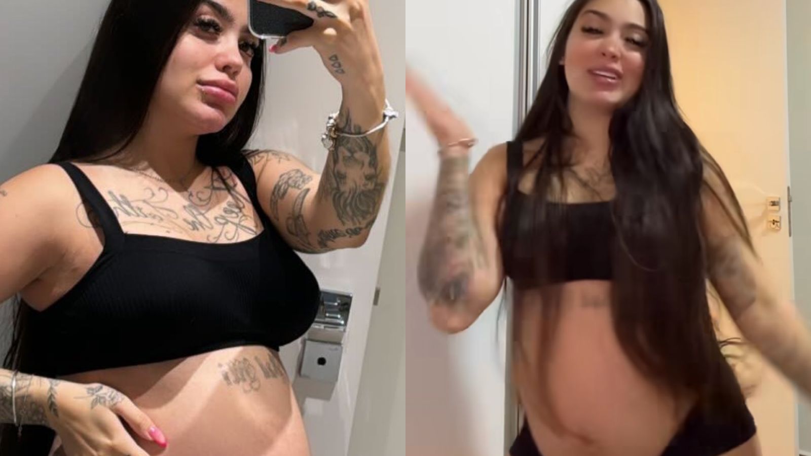 Tá enorme! MC Mirella impressiona ao exibir o barrigão na reta final da gestação