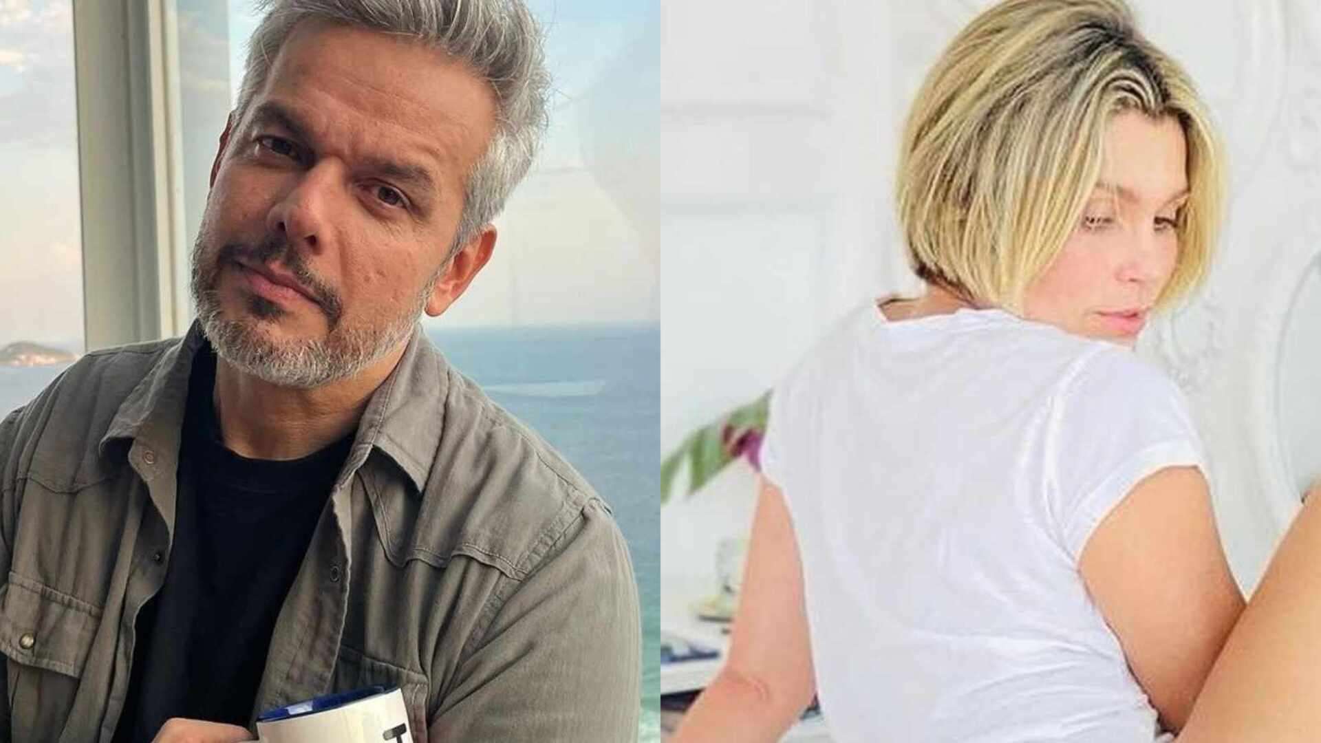 Otaviano Costa surpreende com fotos ousadas de Flávia Alessandra na cama