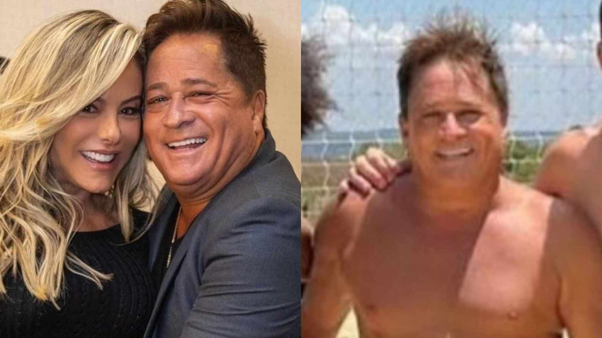 Poliana Rocha mostra Leonardo de sunga: ”Tá fininho”