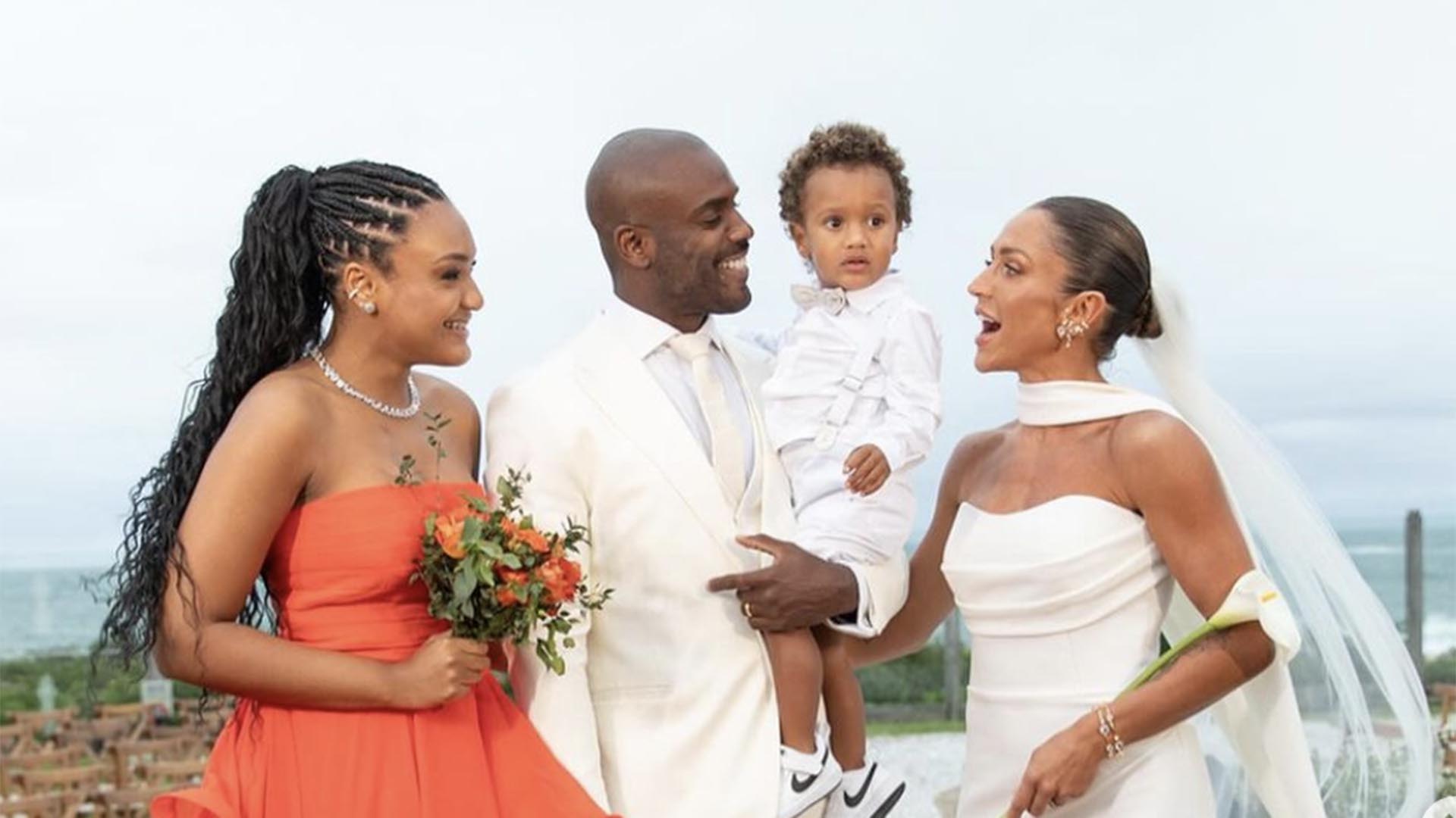 Rafael Zulu exibe as fotos oficiais do seu casamento com Aline Becker