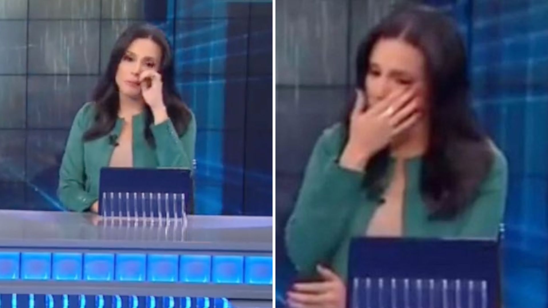 Âncora do SBT é “salva” por colega após crise de choro na bancada: “Perdão”
