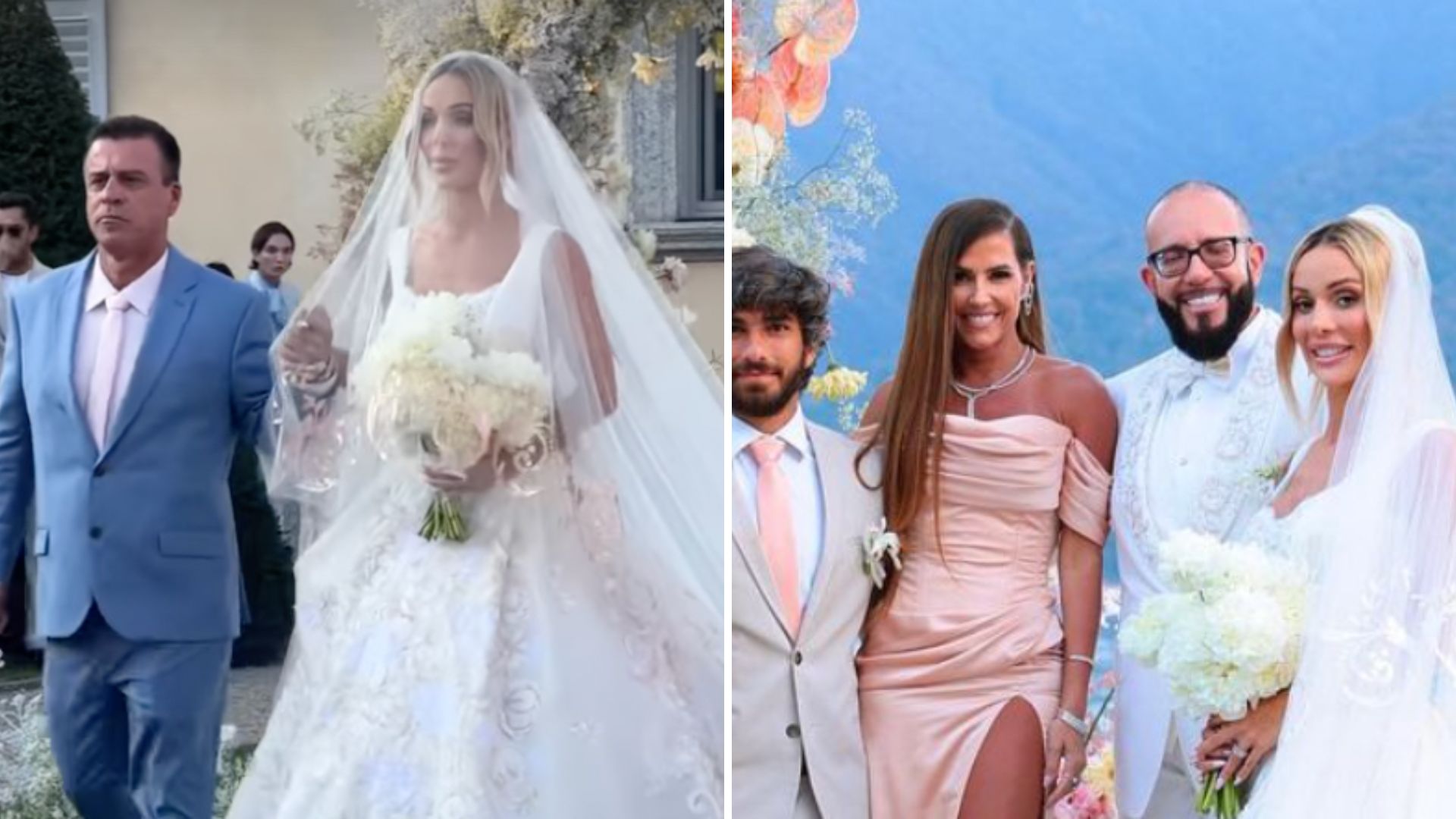 Tati Barbieri se casa na Itália com vestido de R$ 1,7 milhão e madrinhas famosas