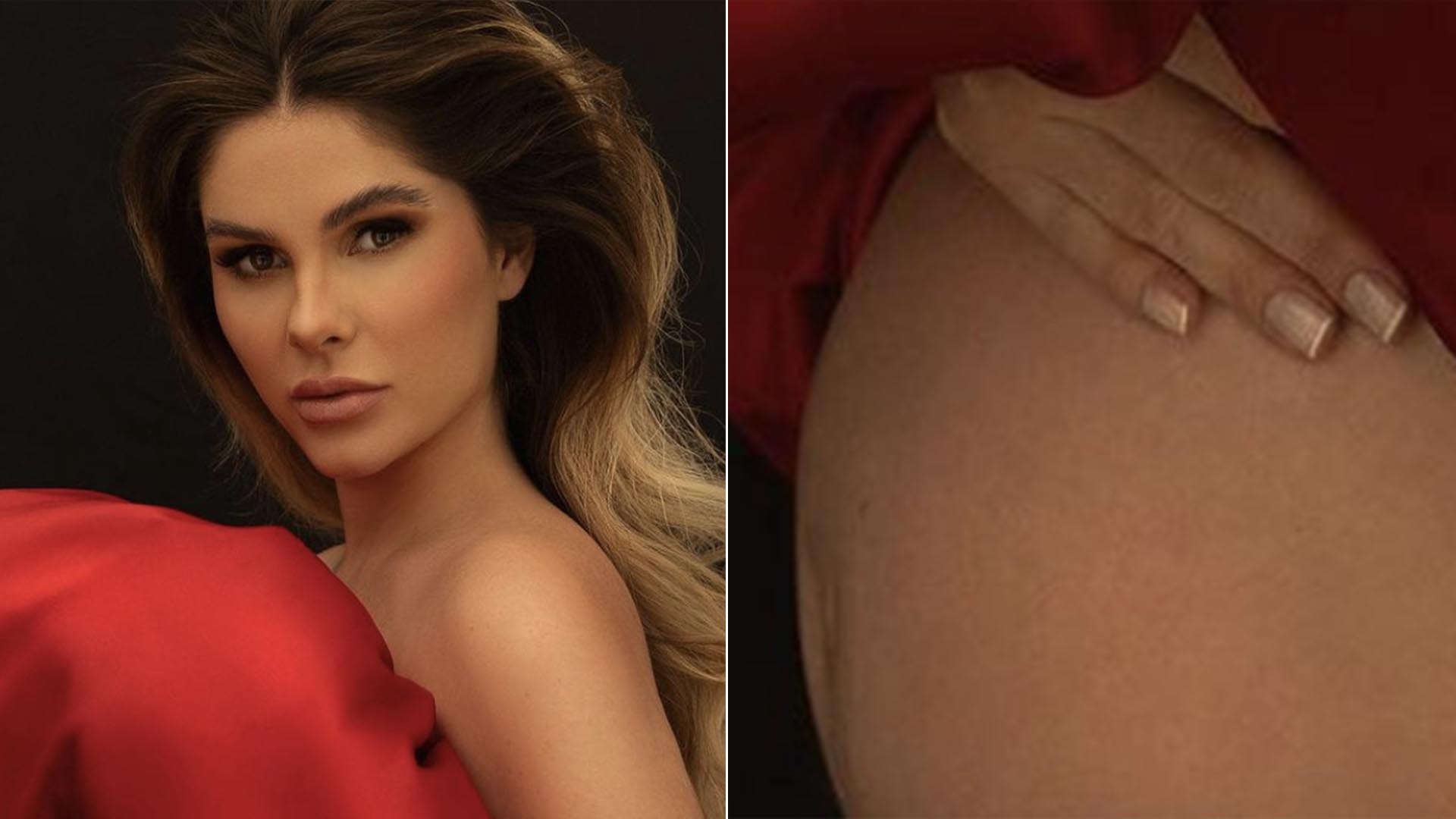 Grávida de gêmeos, Bárbara Evans exibe o barrigão em fotos poderosas