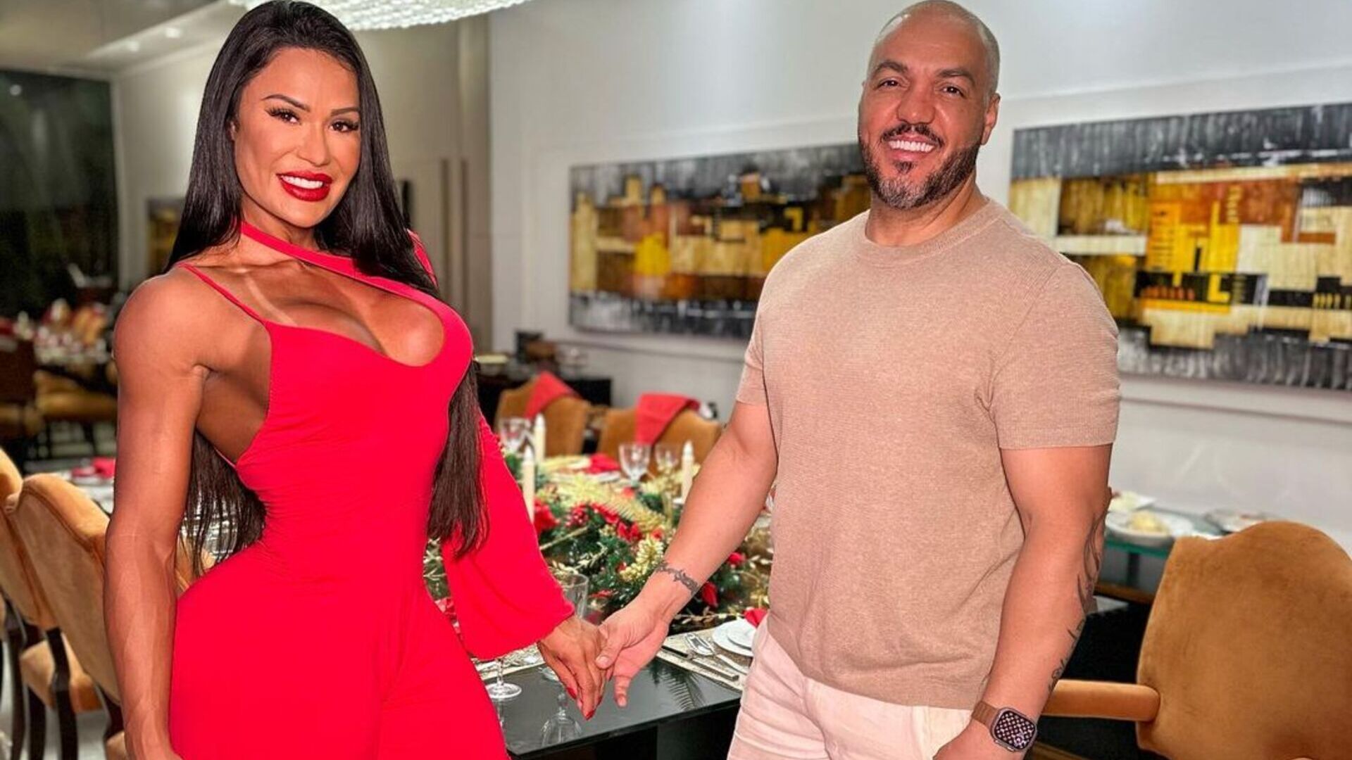 Belo se declara para Gracyanne Barbosa: ”Nem sei o que seria de mim sem você”