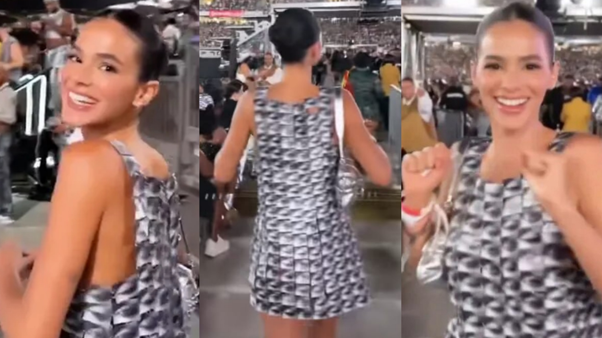 Vestido de Bruna Marquezine: atriz usa look ‘coberto de olhos’ e chama atenção por detalhe curioso