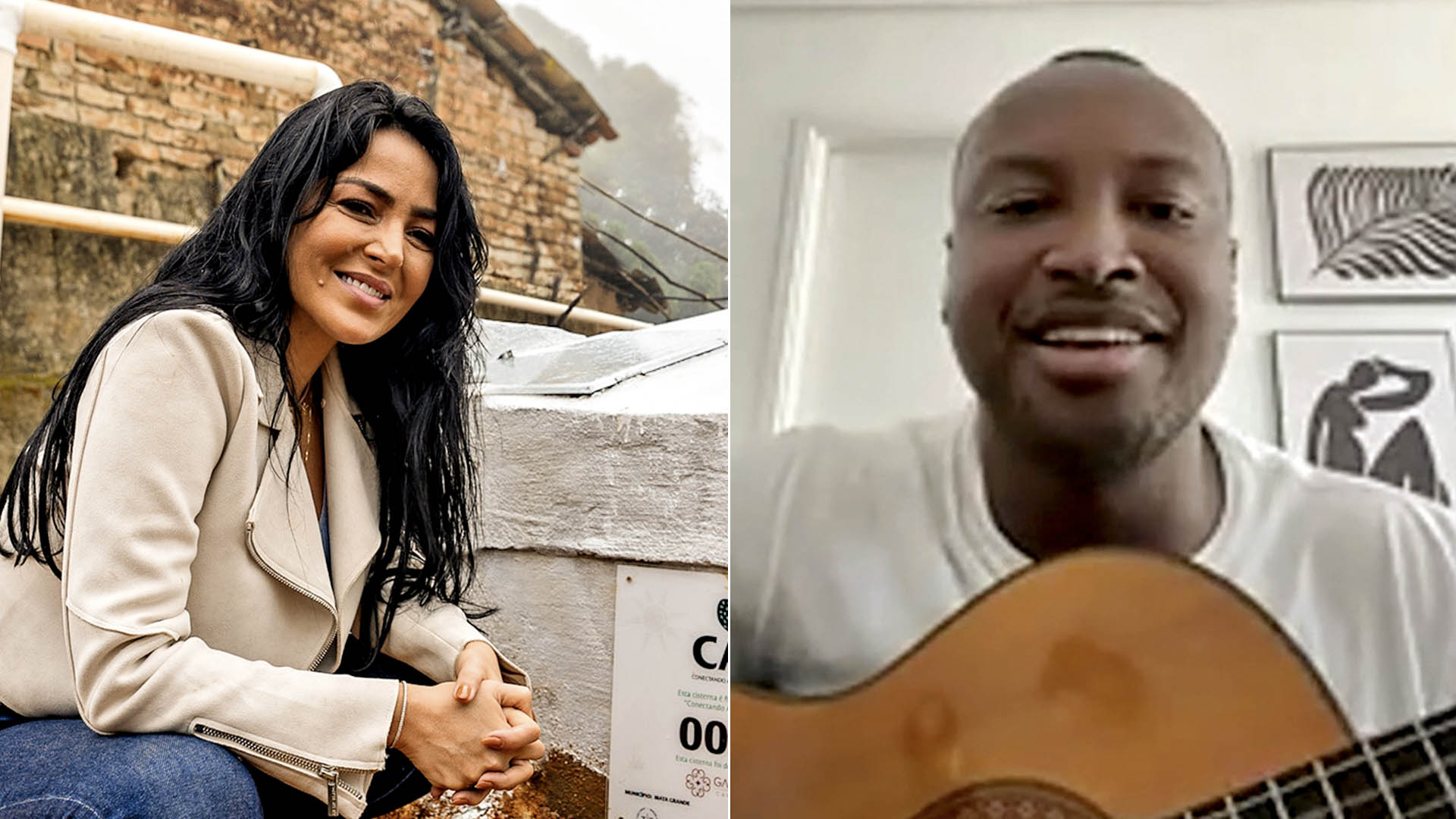 Gardênia Cavalcanti e Thiaguinho se emocionam em pleno sertão de Alagoas