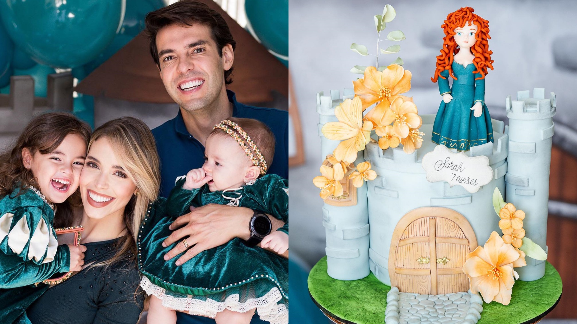 Carol Dias mostra as filhas fantasiadas como princesas em festa de mesversário