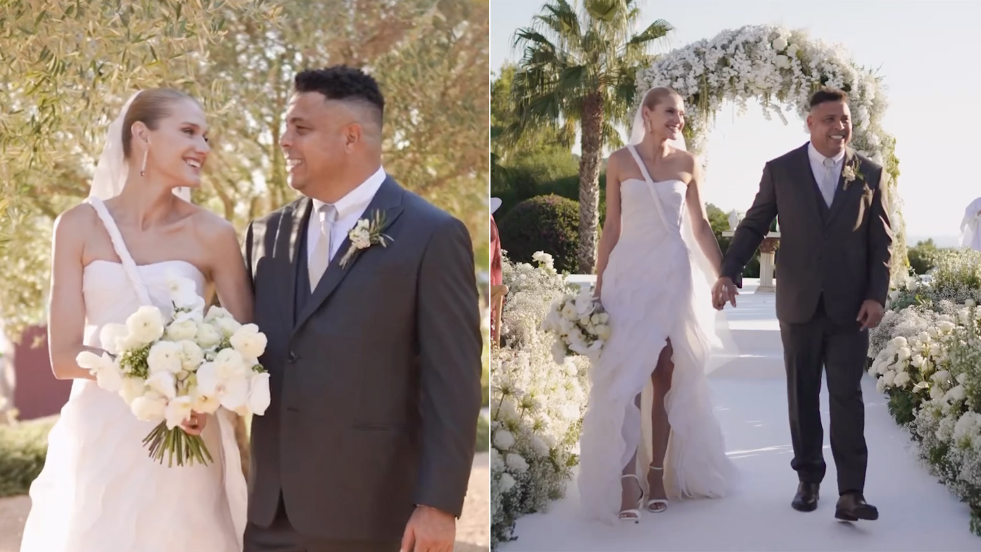 Ronaldo e Celina Locks exibem vídeo de como foi o casamento deles