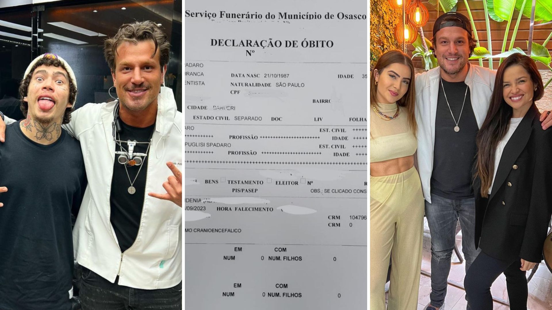 Rafael Puglisi: o que diz a certidão de óbito após a morte trágica do dentista dos famosos?