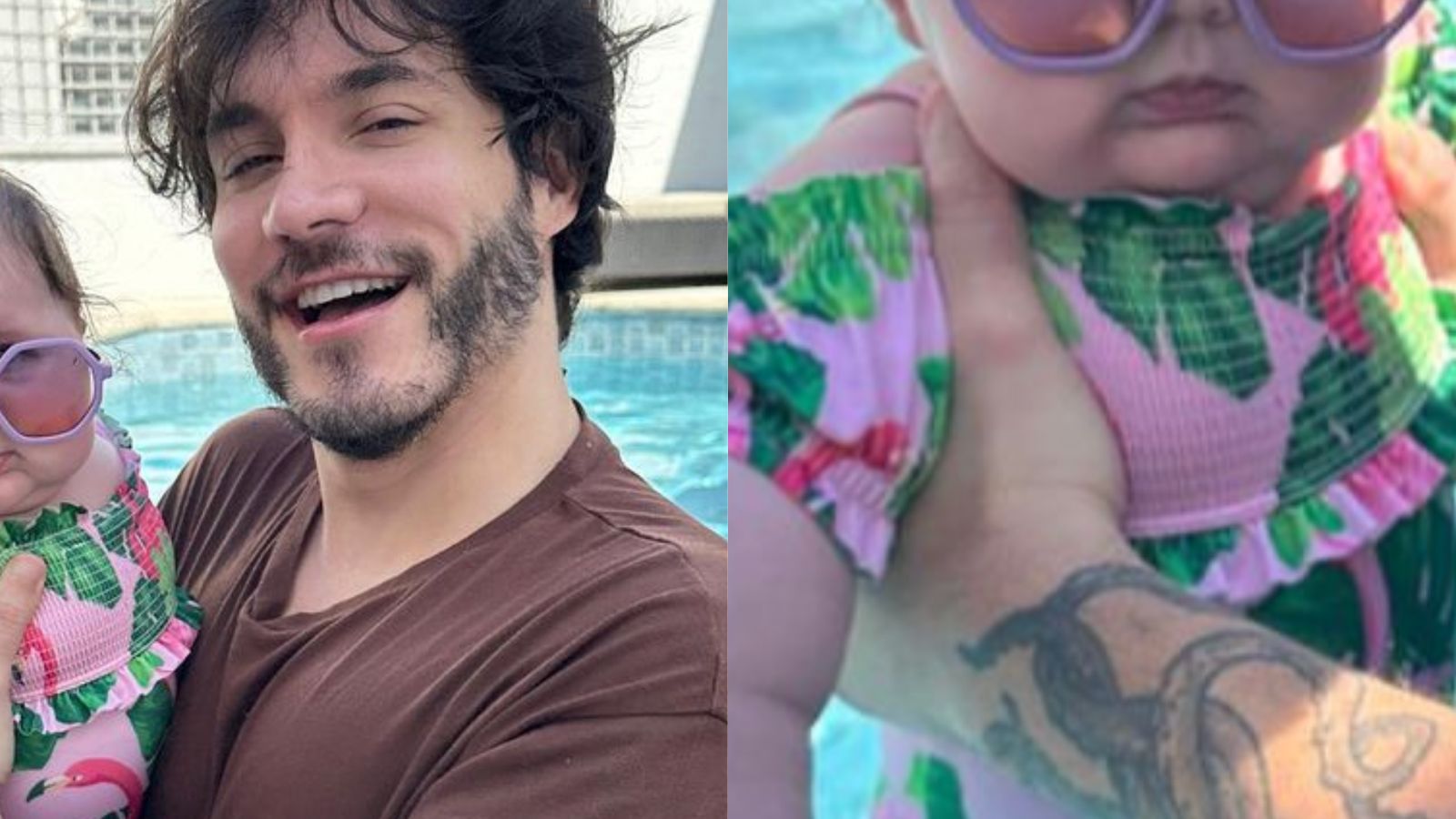 Eliezer encanta ao mostrar a primeira vez da filha na piscina: “Obrigada a nada”