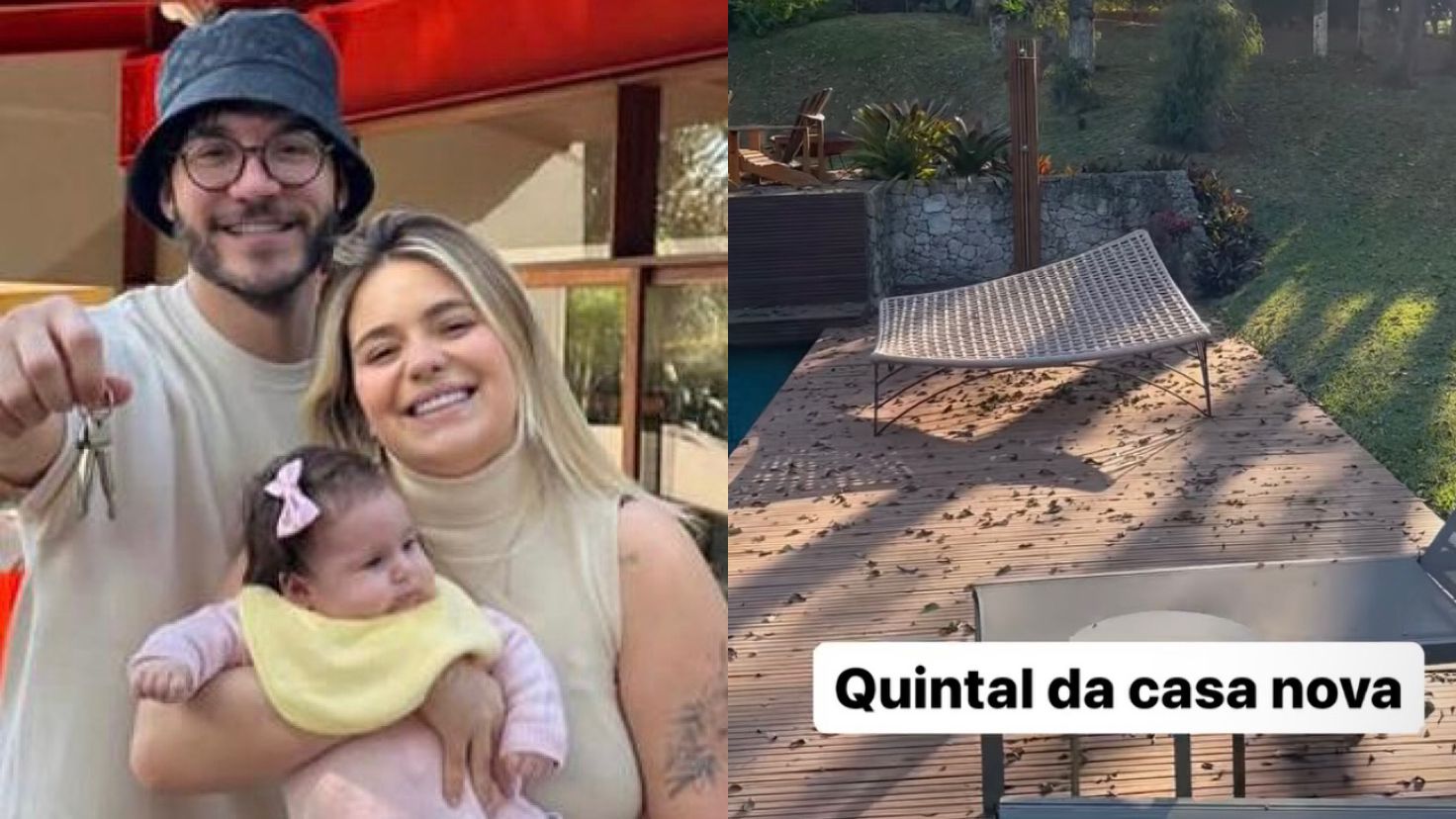 Antes da reforma, Eliezer mostra detalhes do quintal de nova mansão