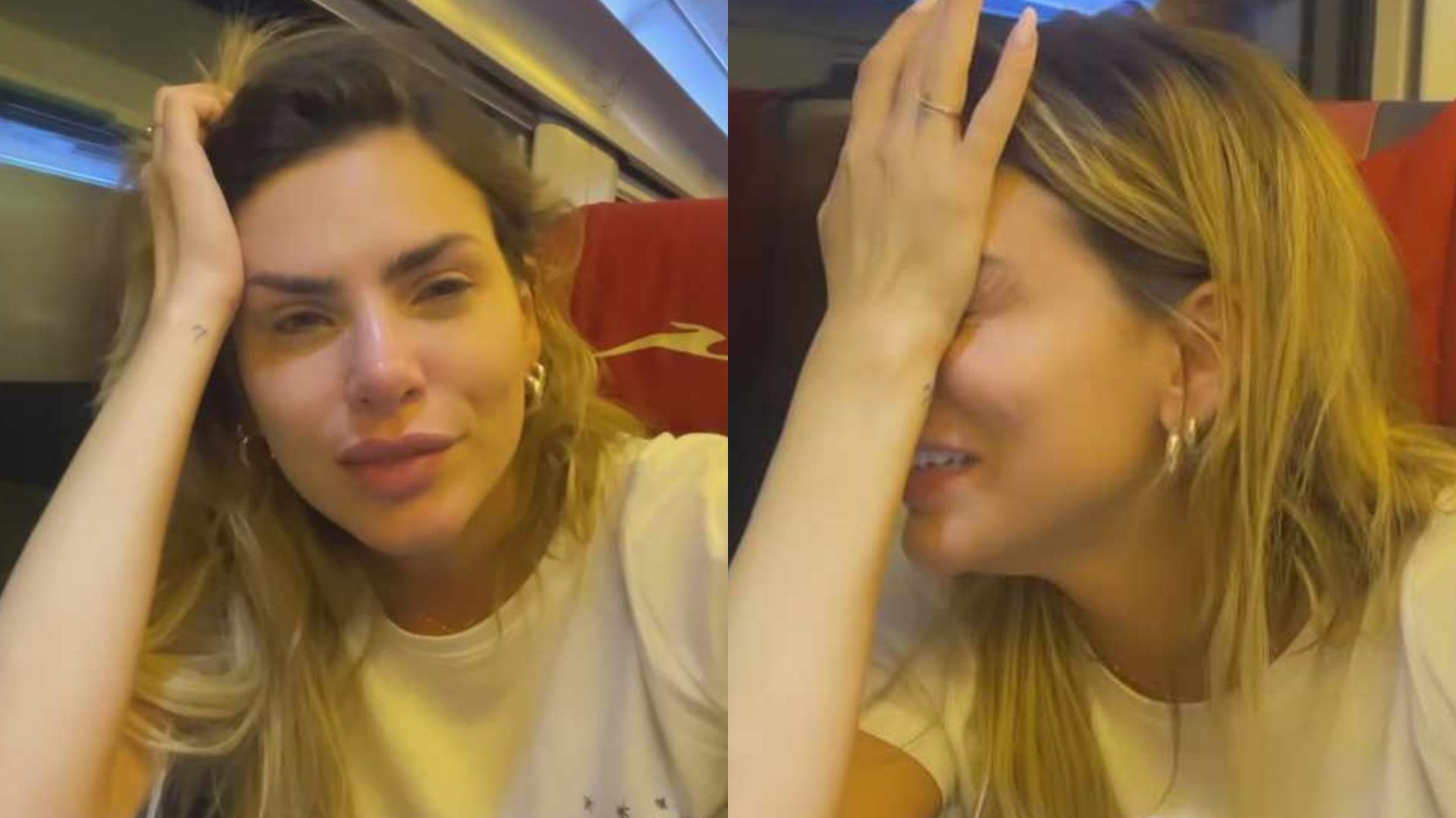 Erika Schneider chora com crise de ansiedade em Milão: “Muita coisa acontecendo”