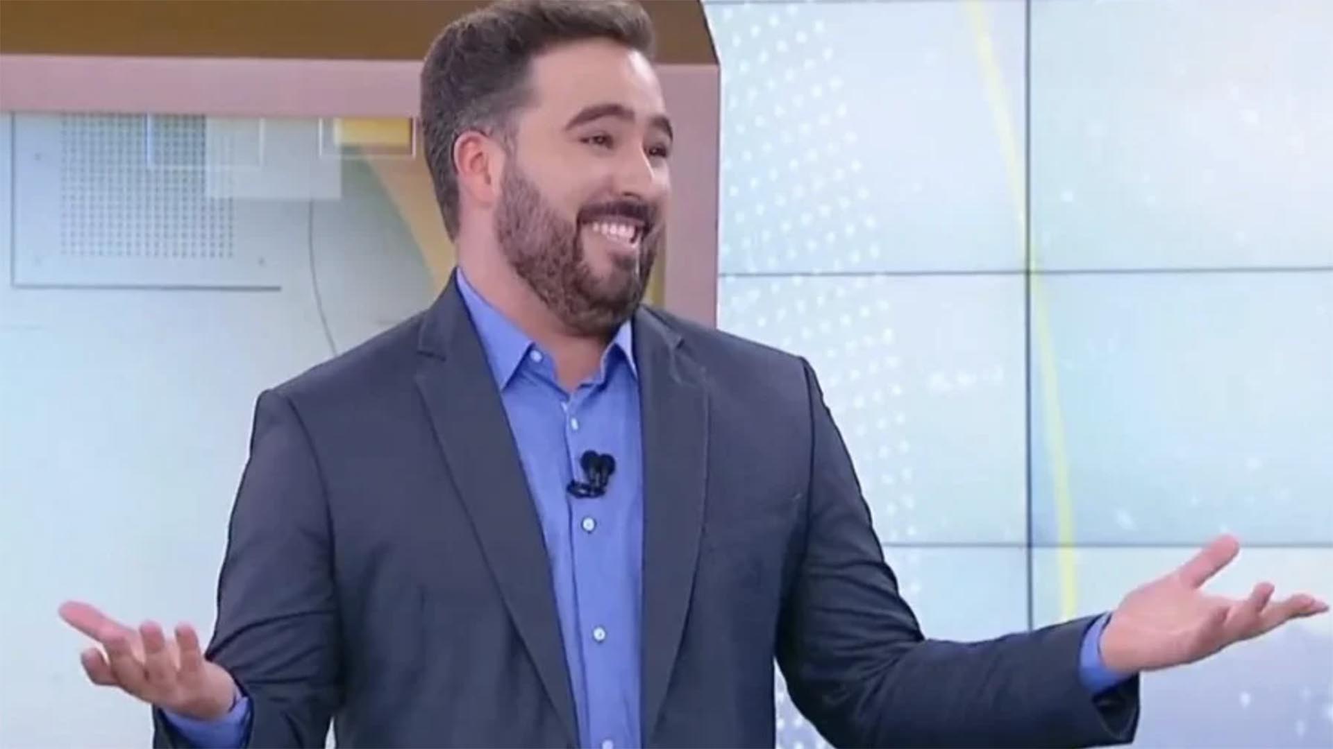 Apresentador do Primeiro Impacto, do SBT, comete gafe ao vivo e cai na risada