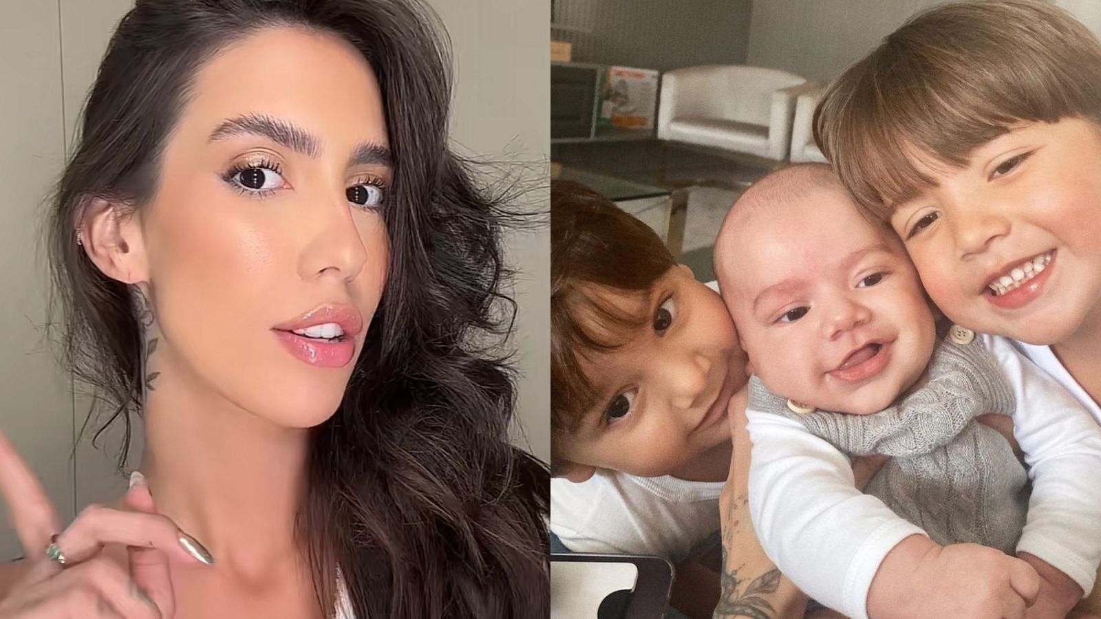 Gabi Brandt rebate comentários sobre aparência dos filhos: “Meu ponto fraco”