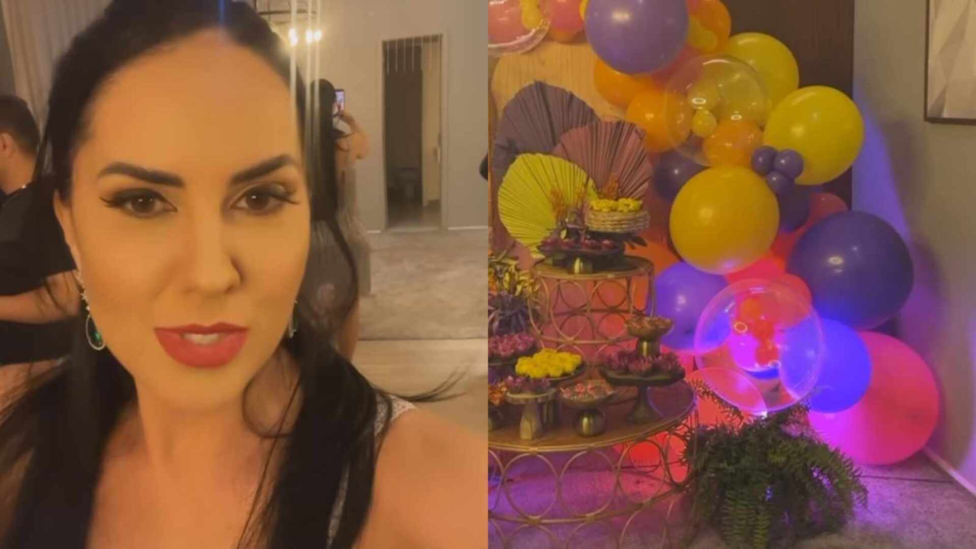 Graciele Lacerda exibe detalhes de sua festa de aniversário só com amigos