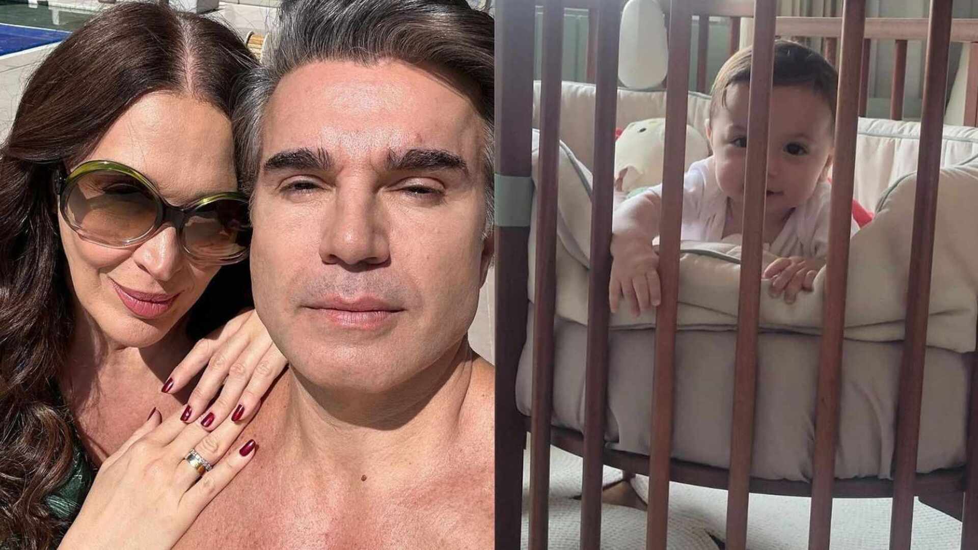 Filho de Claudia Raia com Jarbas dá show de fofura no berço: ”Acordei”