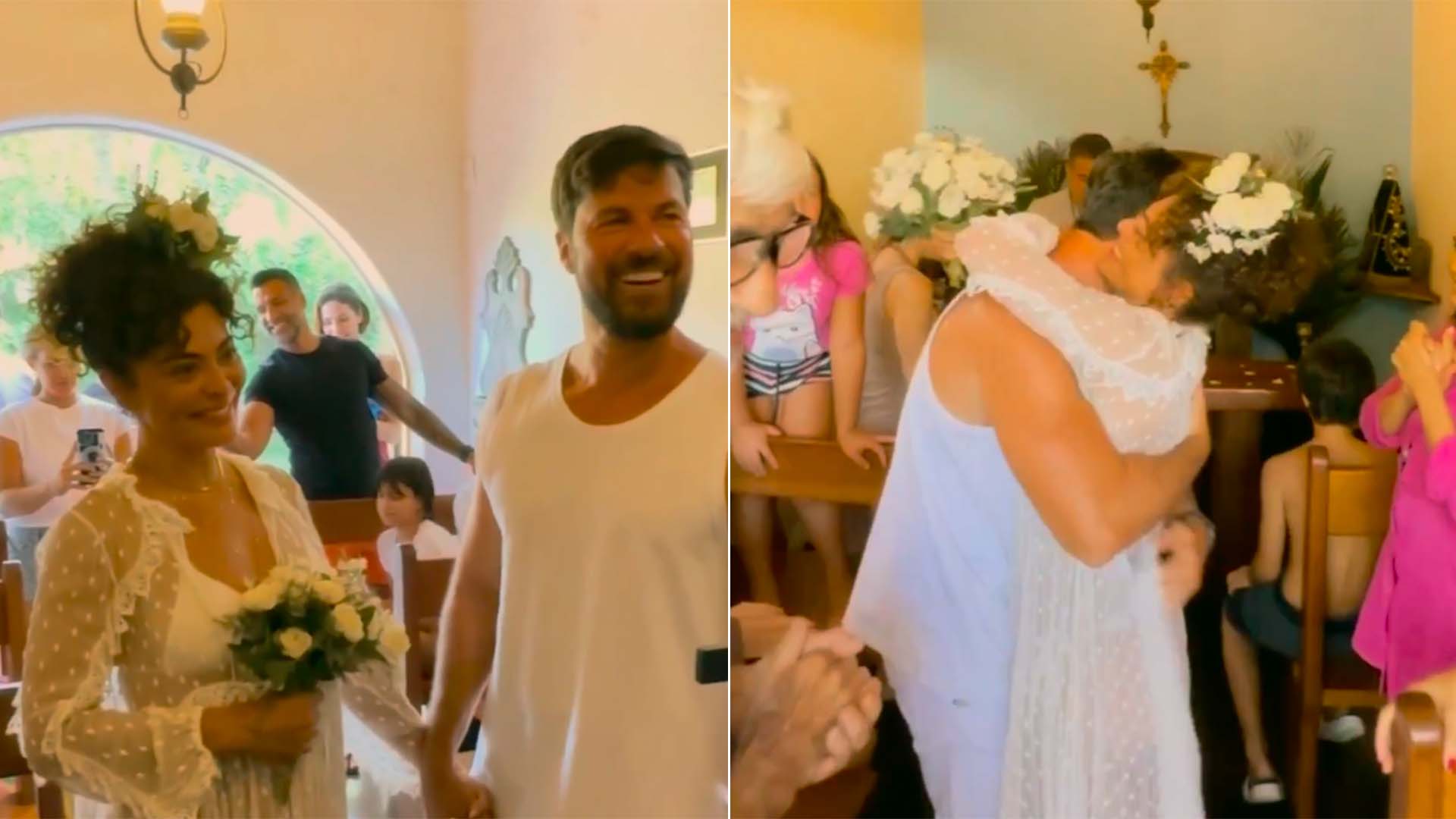Juliana Paes renova os votos de casamento em cerimônia improvisada no feriadão