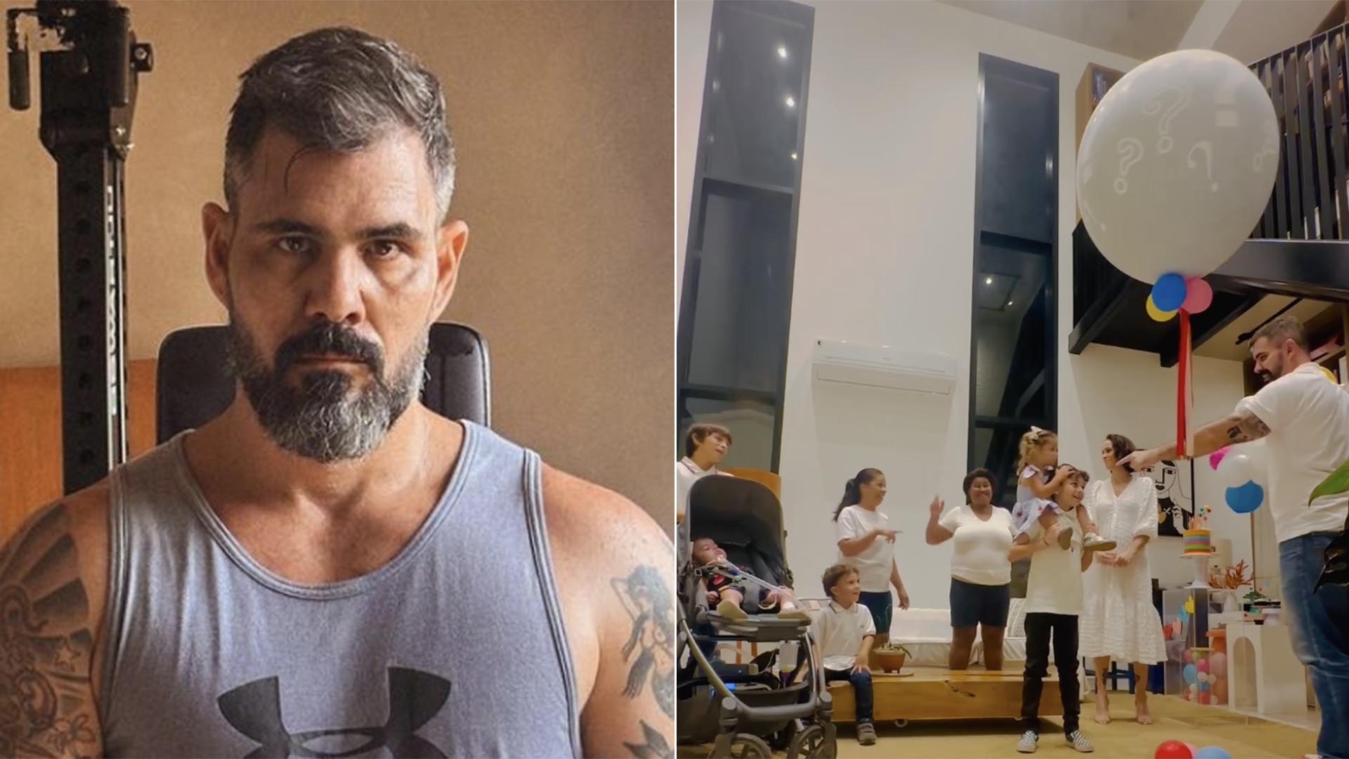 Menino ou menina? Juliano Cazarré e a esposa descobrem o sexo do sexto filho