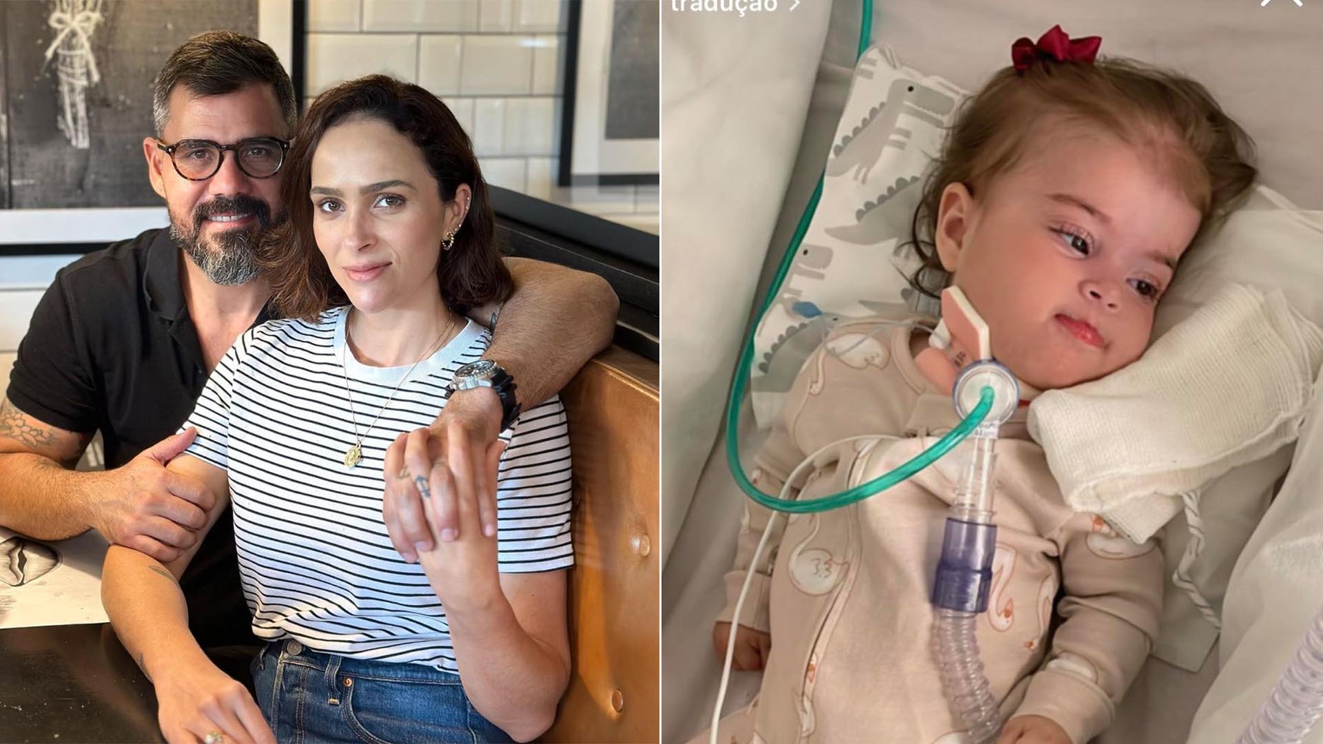 Filha caçula de Juliano Cazarré volta para a UTI. Entenda o que aconteceu