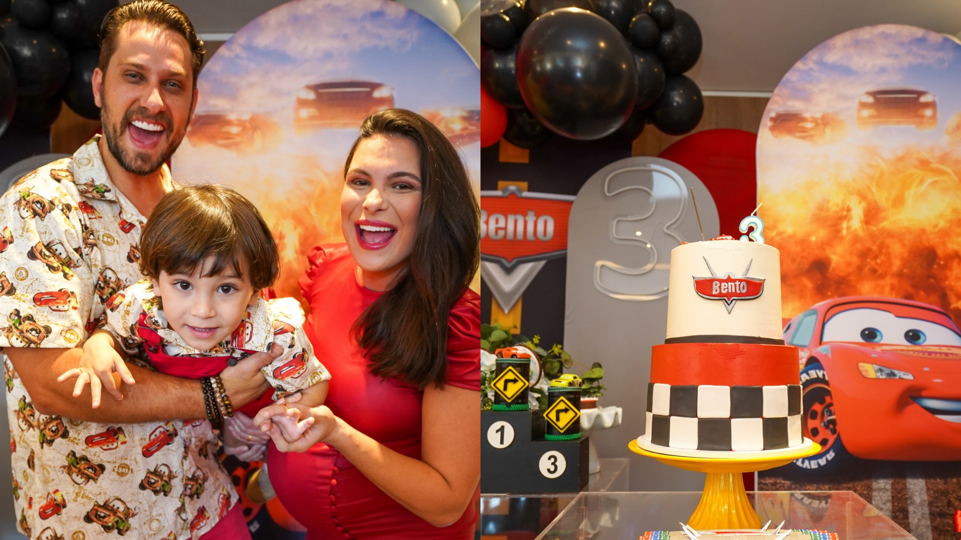Kamilla Salgado e Elieser Ambrosio celebram 3 anos do filho com festa temática: ‘Bento quem escolheu’