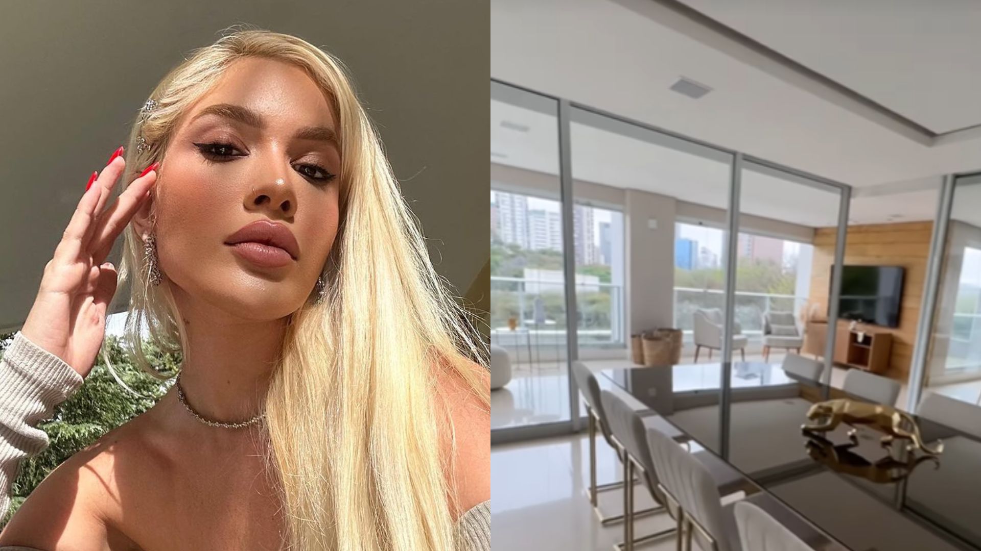 Karoline Lima mostra detalhes de seu apartamento e brinca com paleta de cores: “Anêmica”