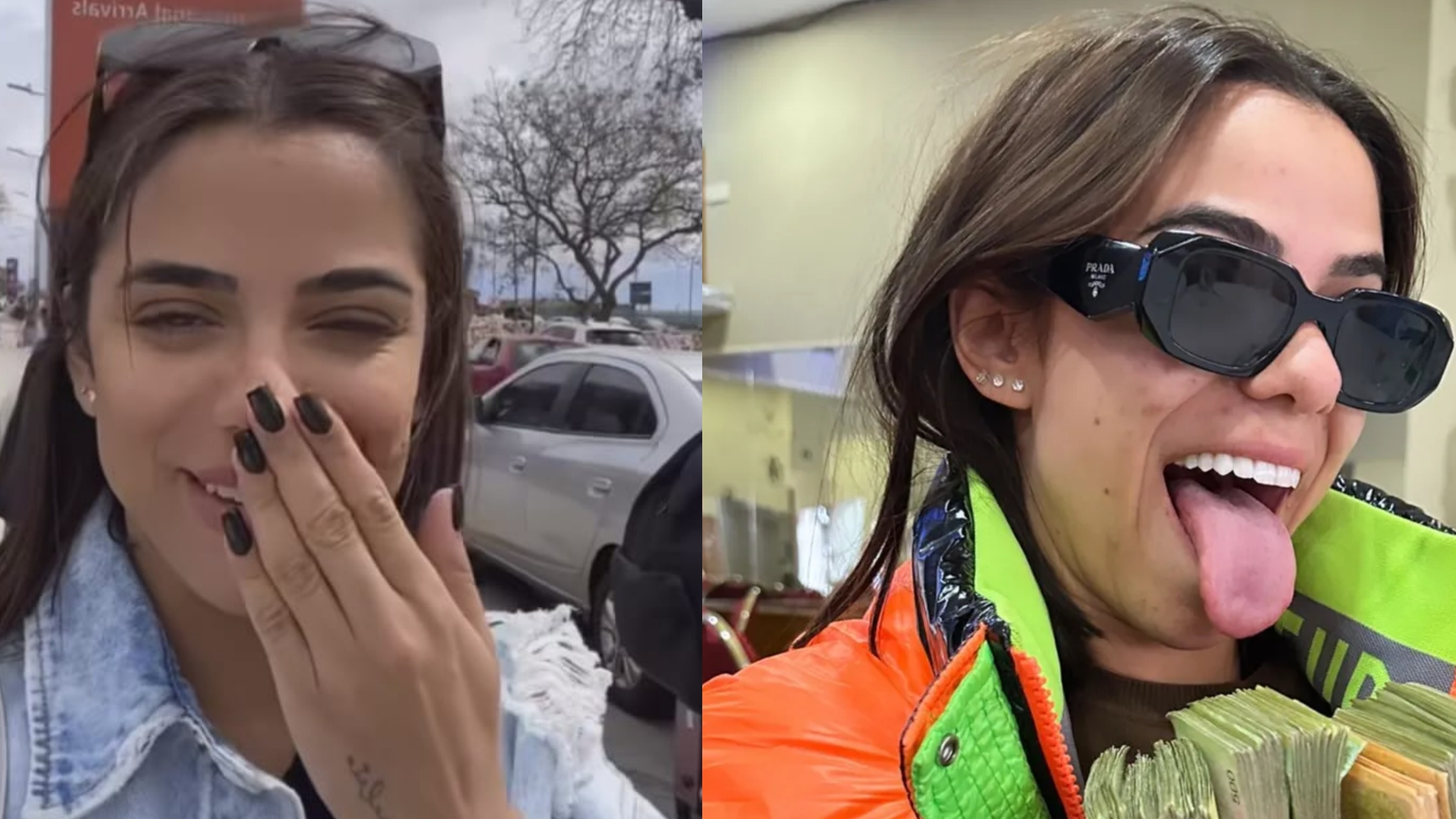 Key Alves ostenta ao mostrar bolo de dinheiro em nova viagem: ‘Contando os plaque de cem’
