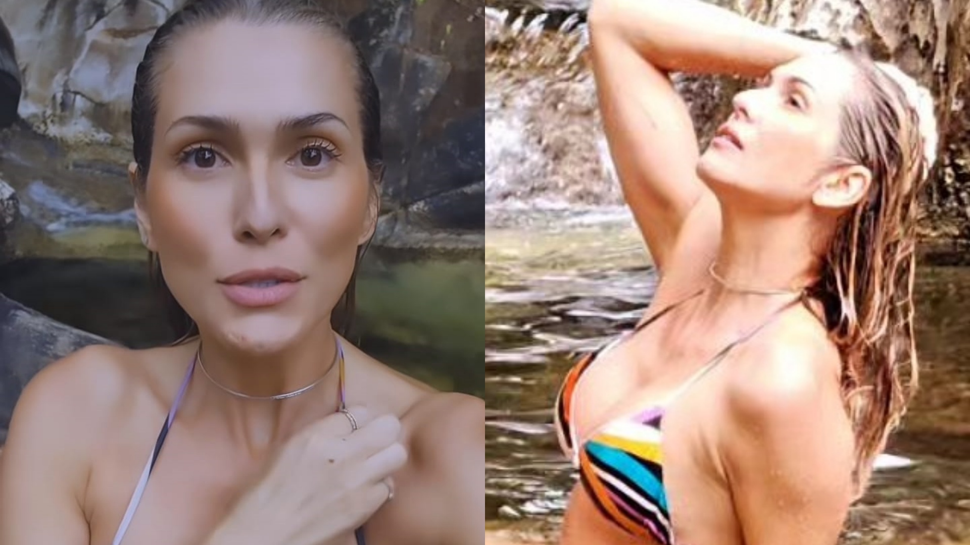 Lívia Andrade ostenta corpaço ao se refrescar em cachoeira: “Muito linda”