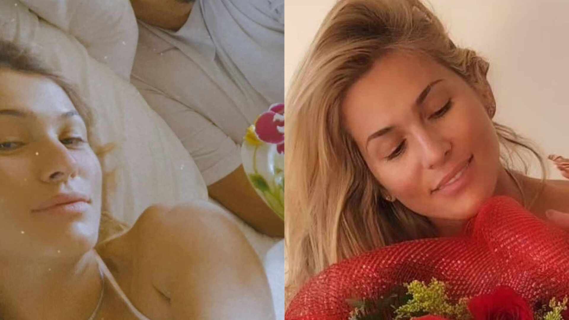 Lívia Andrade ganha surpresa do namorado na cama: ”Sou mais feliz”