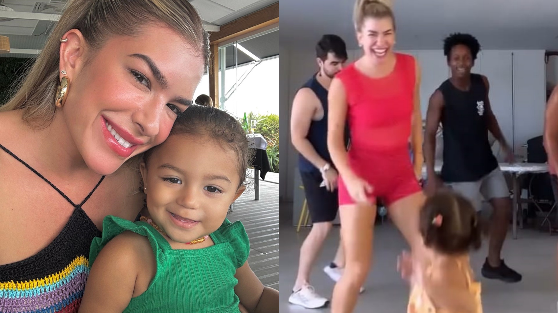 Filha de Lorena Improta rouba a cena ao invadir ensaio da mãe