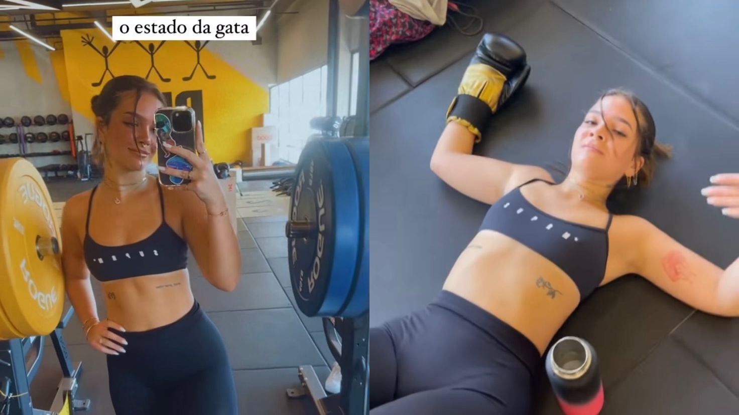Focada! Mel Maia mostra estado pós-treino pesado na academia