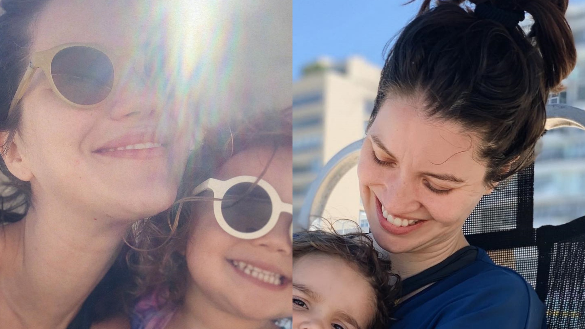 Nathalia Dill encanta ao dividir cliques raros com a filha na praia
