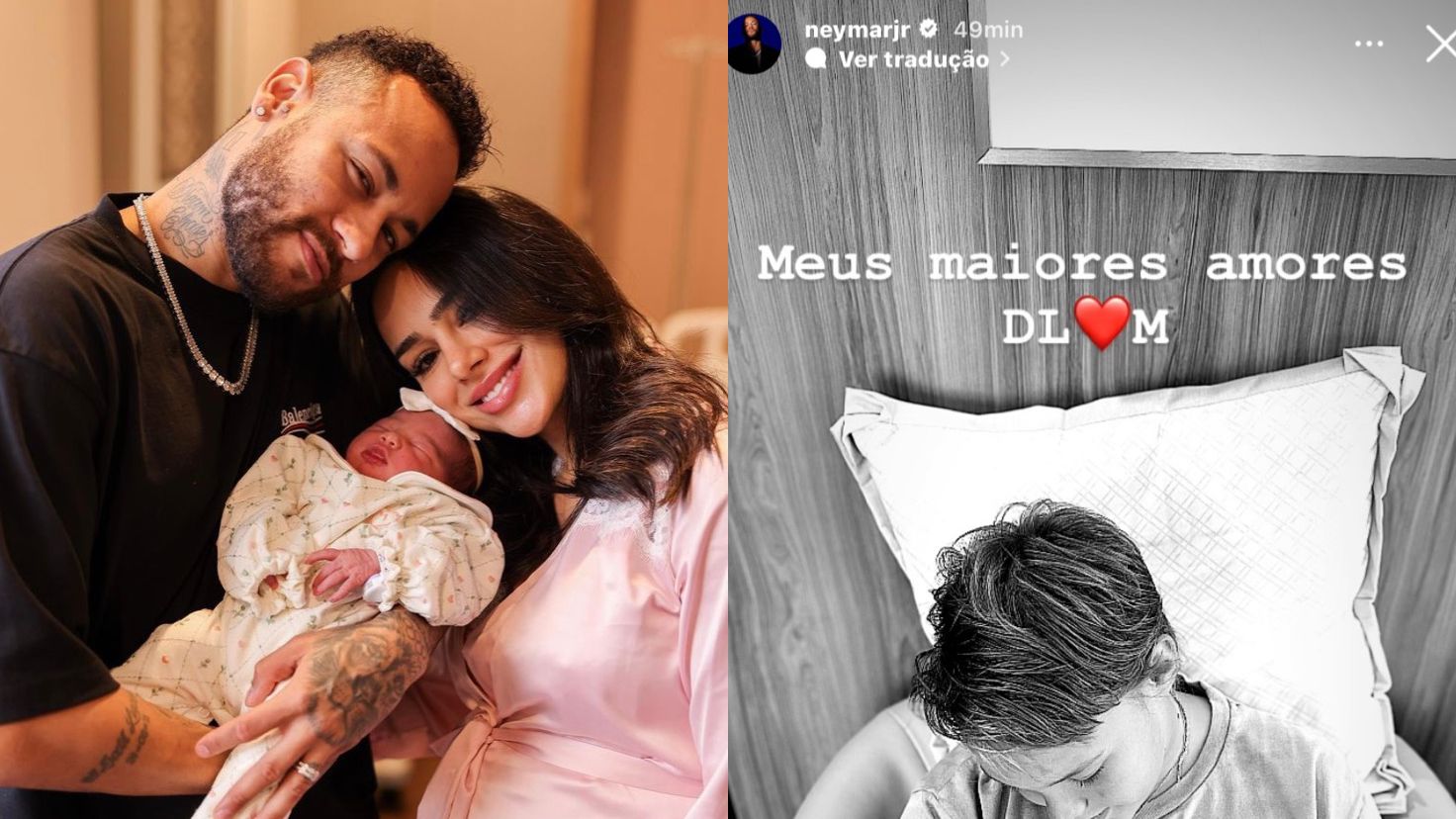Neymar Jr. compartilha momento fofo de primeiro encontro entre Davi Lucca e Mavie