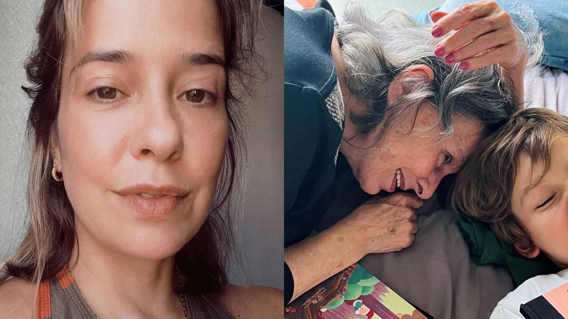 Mãe de Paloma Duarte surge em clique encantador com o neto