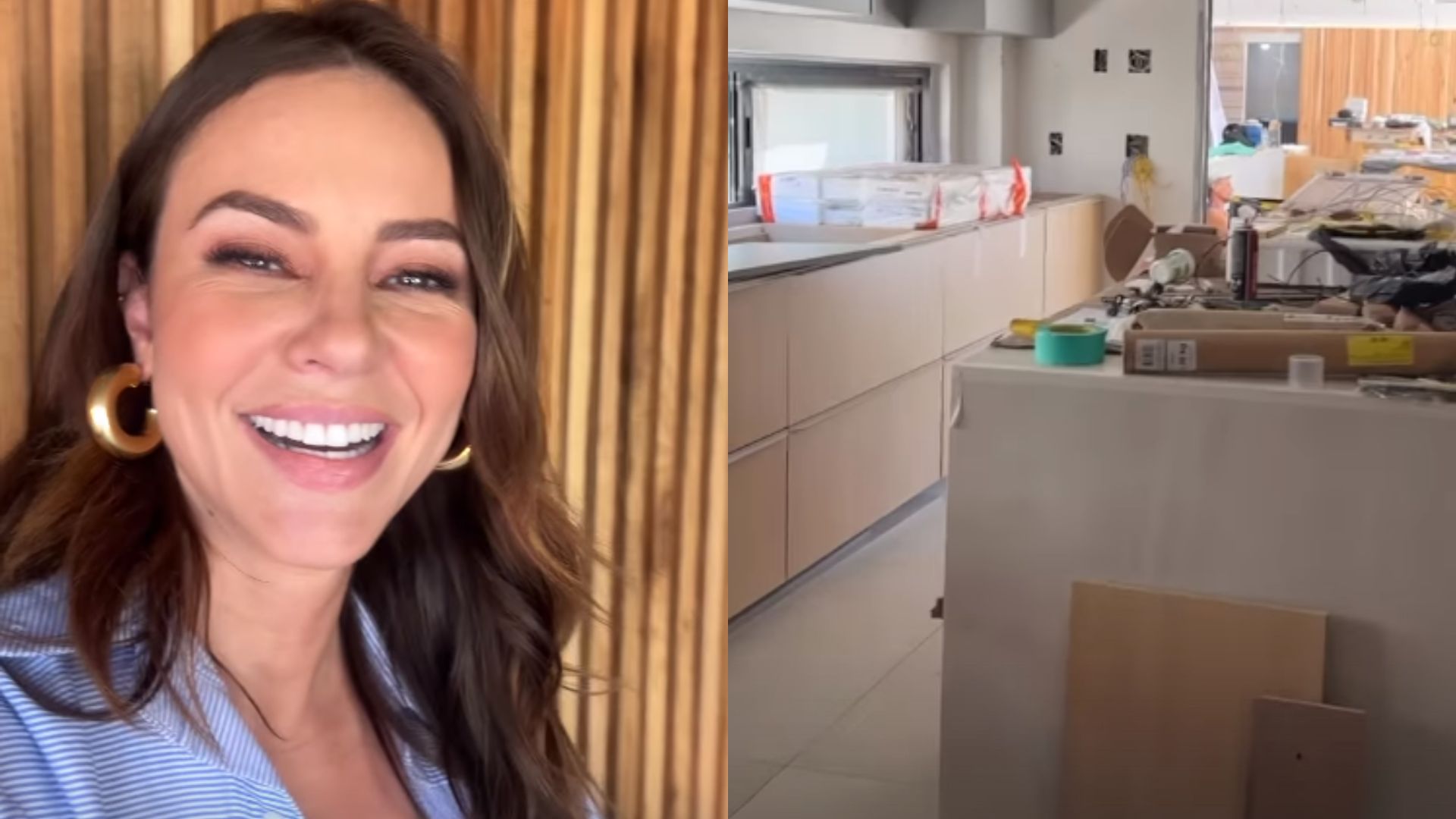 Paolla Oliveira mostra reação ao visitar obra de sua mansão: “Tá quase!”