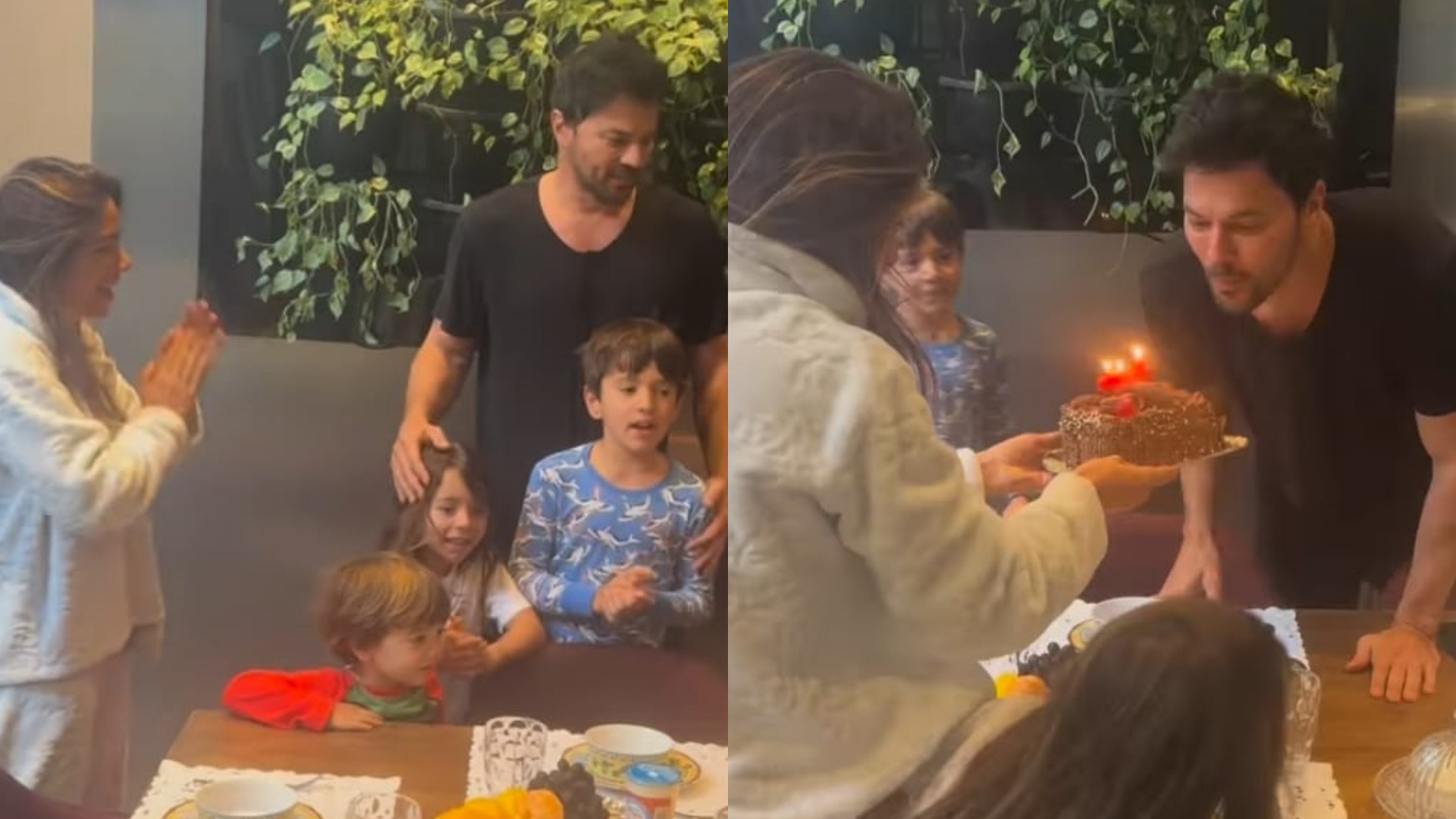 Ao lado dos filhos, Patricia Abravanel comemora aniversário do marido com festa intimista
